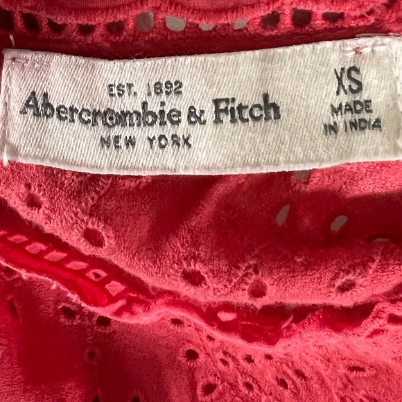 Abercrombie and Fitch Peach/Red Open Back Sleeveless Summer Crochet Top Size XS - Picture 12 of 12